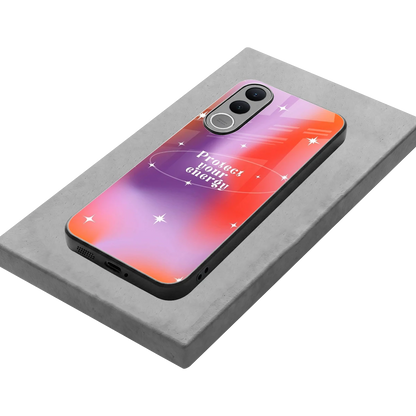 Protect Your Energy stylish phone case for vivo v70 fe | glossy glass and slim fit