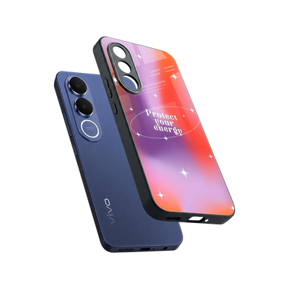 Protect Your Energy sleek vivo v70 fe cover with tempered glass back and TPU edges