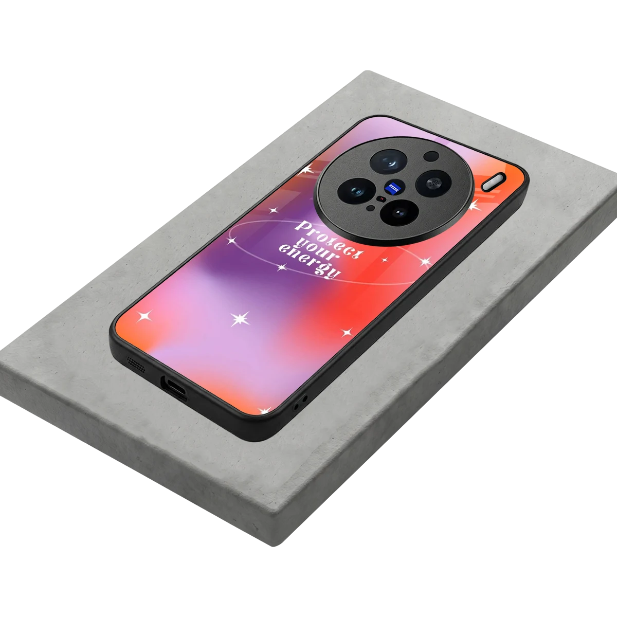 Protect Your Energy stylish phone case for vivo x200 pro | glossy glass and slim fit
