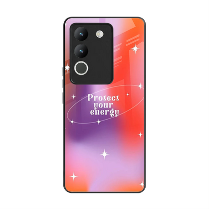 Protect Your Energy back phone cover | glass case for vivo y200 5g