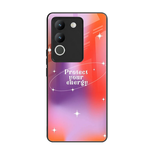 Protect Your Energy back phone cover | glass case for vivo y200 5g