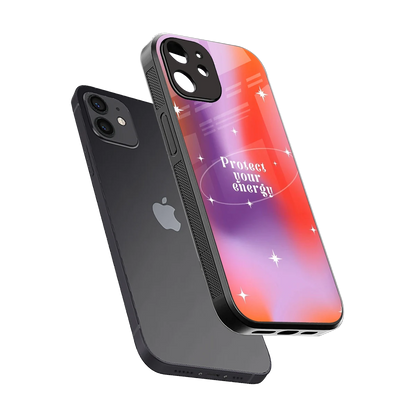 Protect Your Energy sleek iphone 11 cover with tempered glass back and TPU edges