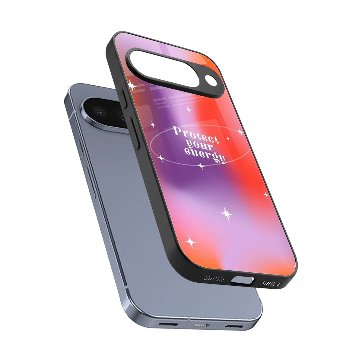 Protect Your Energy sleek google pixel 10 cover with tempered glass back and TPU edges