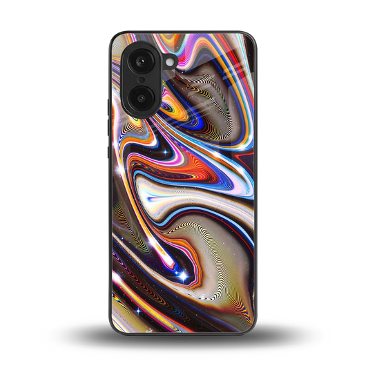 Psychedelic Marble back phone cover | glass case for oneplus nord ce5 5g