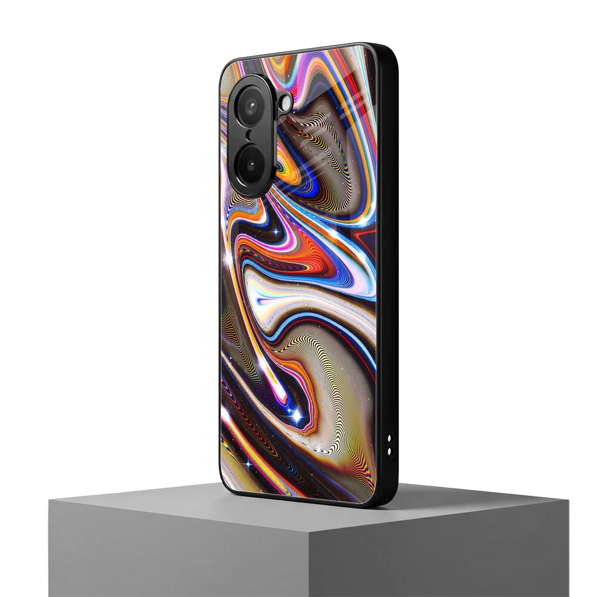 Psychedelic Marble oneplus nord ce5 5g mobile cover | shockproof glass phone case