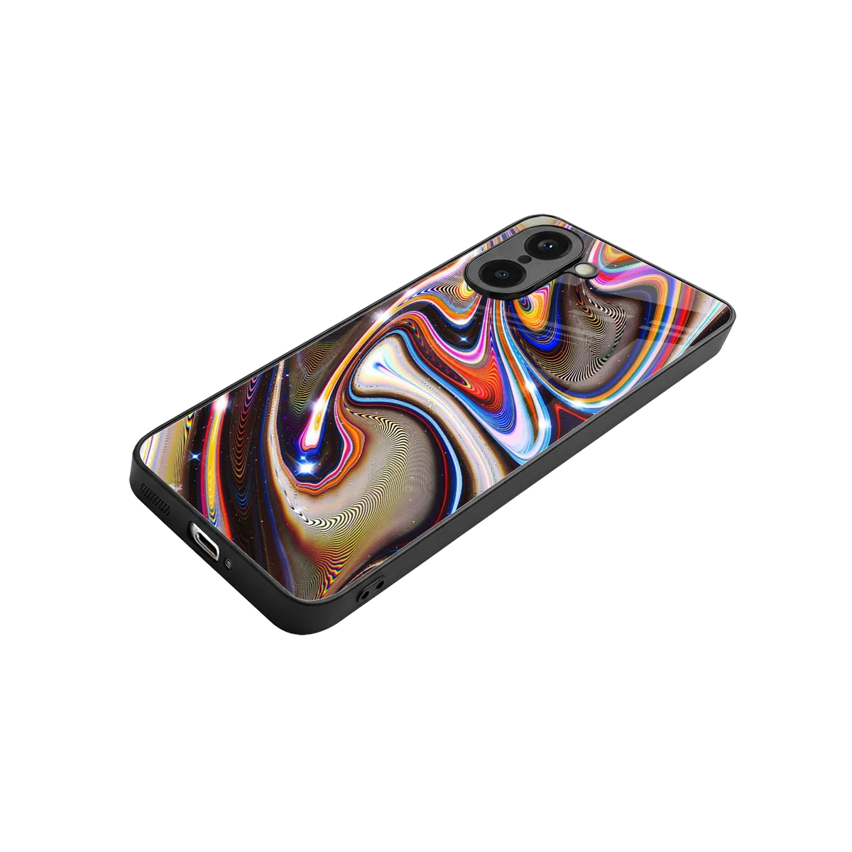 Psychedelic Marble stylish phone case for oneplus nord ce5 5g | glossy glass and slim fit