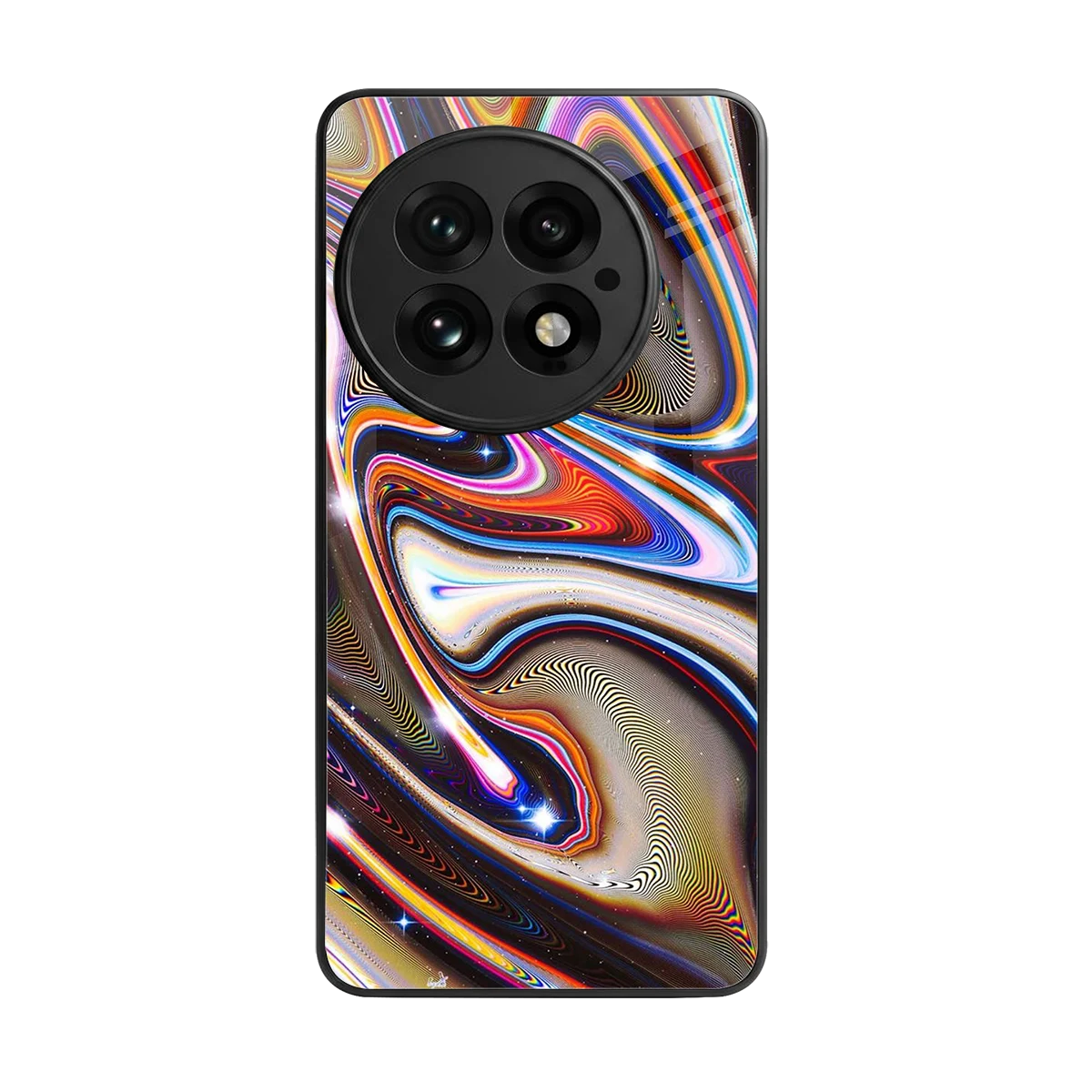 Psychedelic Marble back phone cover | glass case for oneplus 13