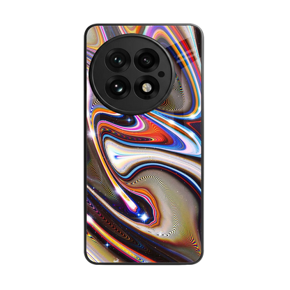 Psychedelic Marble back phone cover | glass case for oneplus 13
