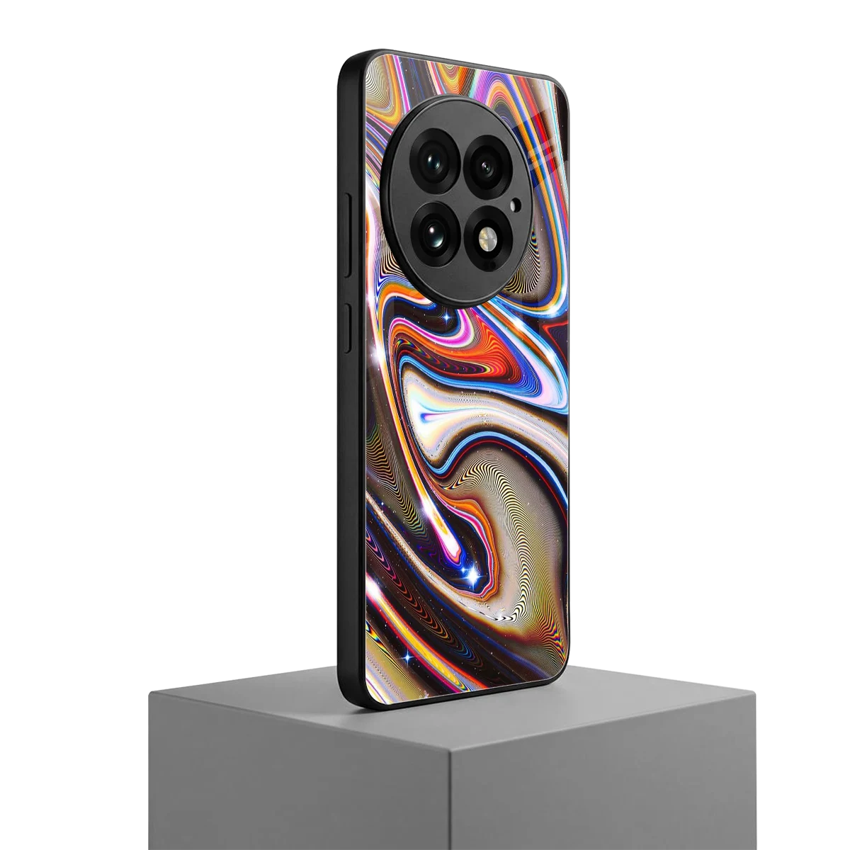 Psychedelic Marble oneplus 13 mobile cover | shockproof glass phone case