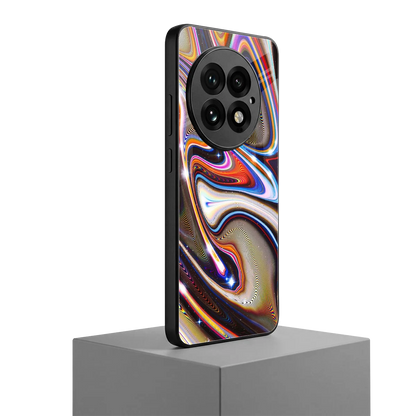 Psychedelic Marble oneplus 13 mobile cover | shockproof glass phone case