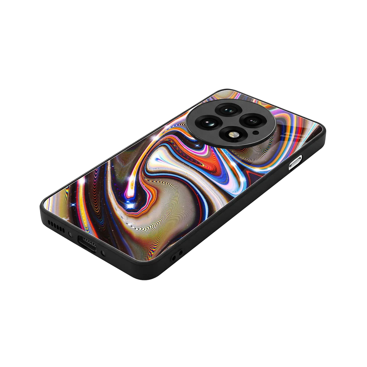 Psychedelic Marble stylish phone case for oneplus 13 | glossy glass and slim fit