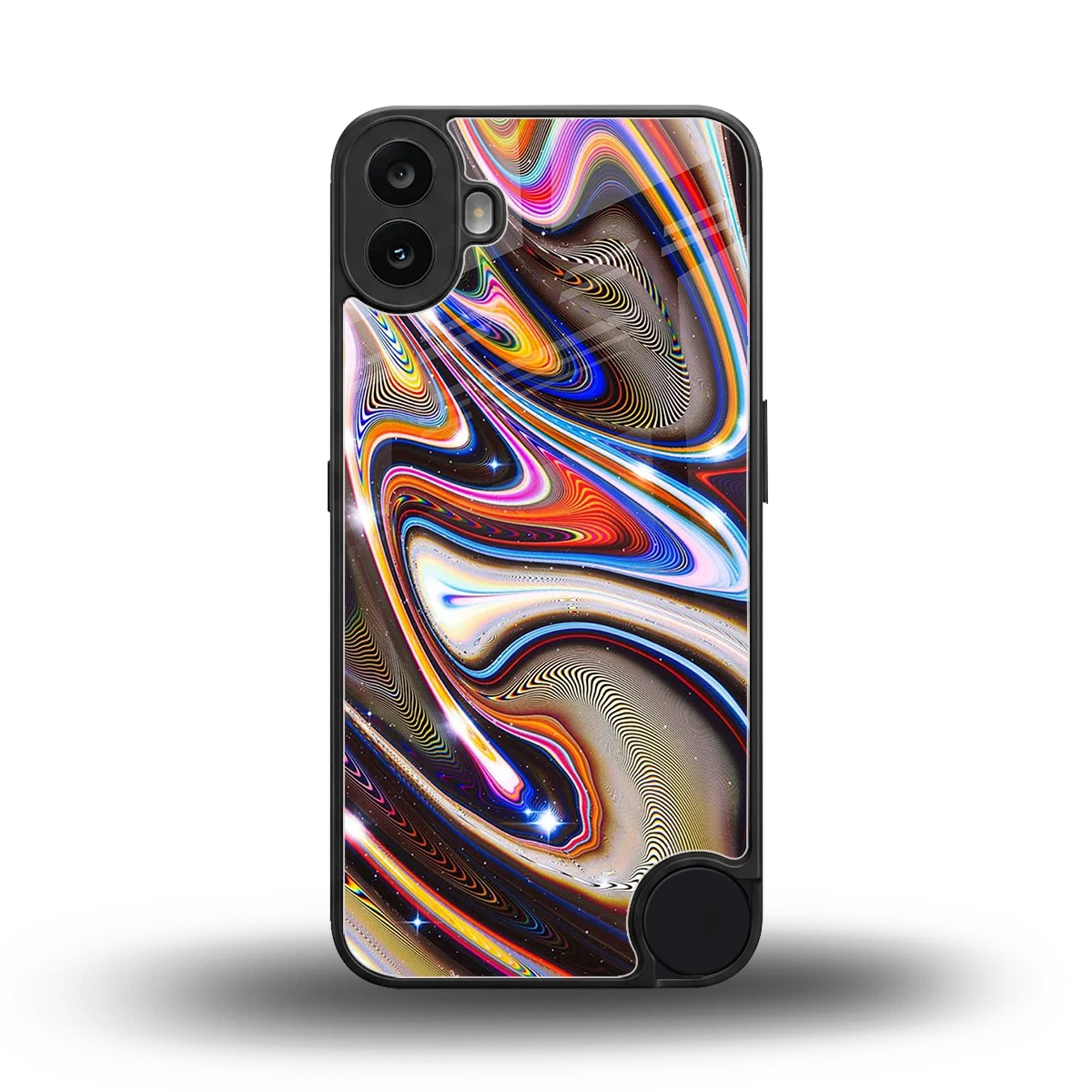 Psychedelic Marble back phone cover | glass case for cmf nothing phone 1