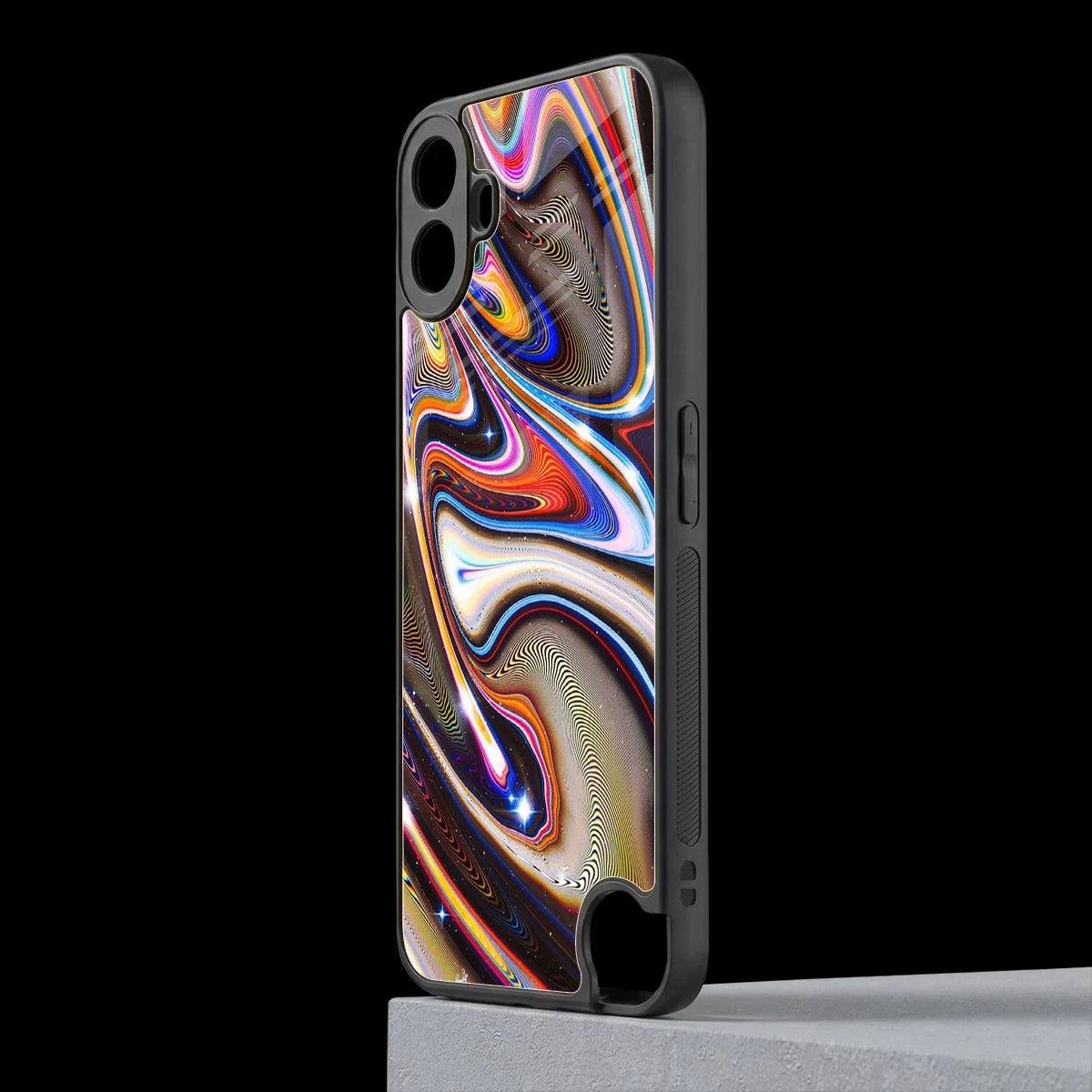 Psychedelic Marble cmf nothing phone 1 mobile cover | shockproof glass phone case