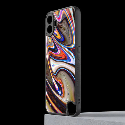 Psychedelic Marble cmf nothing phone 1 mobile cover | shockproof glass phone case