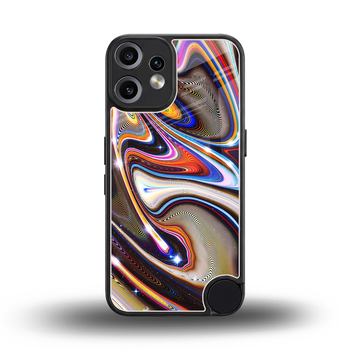 Psychedelic Marble back phone cover | glass case for cmf nothing phone 2 pro