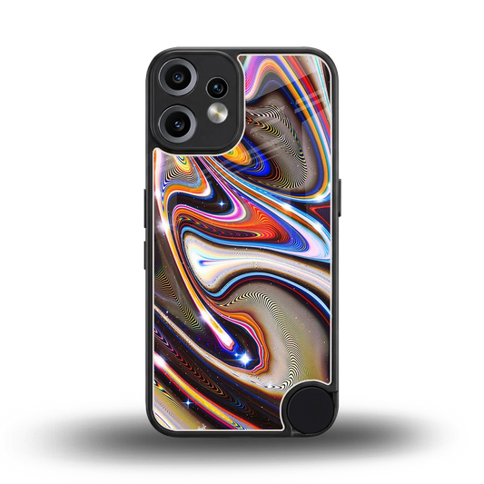 Psychedelic Marble back phone cover | glass case for cmf nothing phone 2 pro