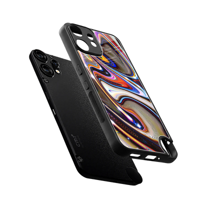 Psychedelic Marble sleek cmf nothing phone 2 pro cover with tempered glass back and TPU edges