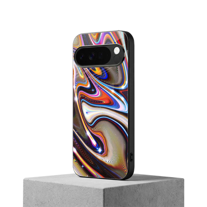 Psychedelic Marble google pixel 10 pro xl mobile cover | shockproof glass phone case