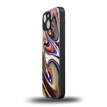 Psychedelic Marble iphone 13 mini mobile cover | shockproof glass phone case