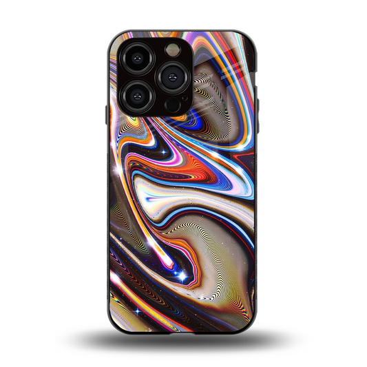 Psychedelic Marble back phone cover | glass case for iphone 13 pro
