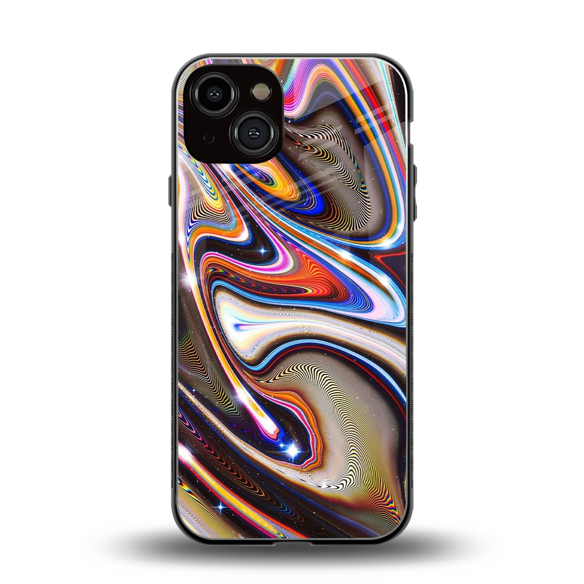 Psychedelic Marble back phone cover | glass case for iphone 13