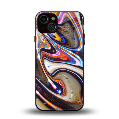 Psychedelic Marble back phone cover | glass case for iphone 13