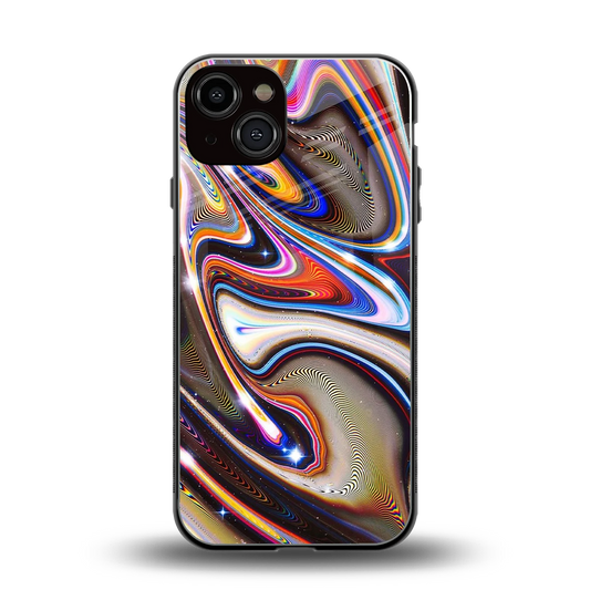 Psychedelic Marble back phone cover | glass case for iphone 13