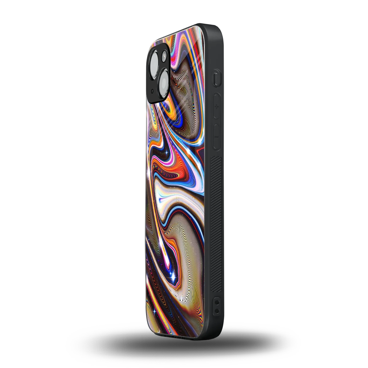 Psychedelic Marble iphone 14 mobile cover | shockproof glass phone case