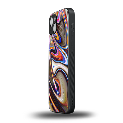 Psychedelic Marble iphone 14 mobile cover | shockproof glass phone case