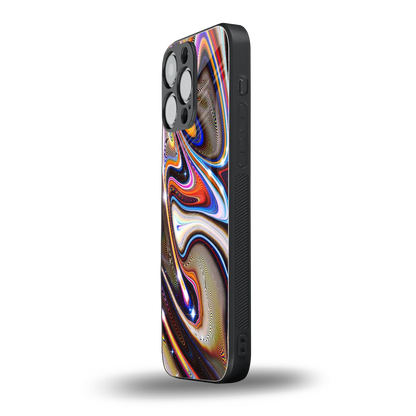 Psychedelic Marble iphone 15 pro max mobile cover | shockproof glass phone case
