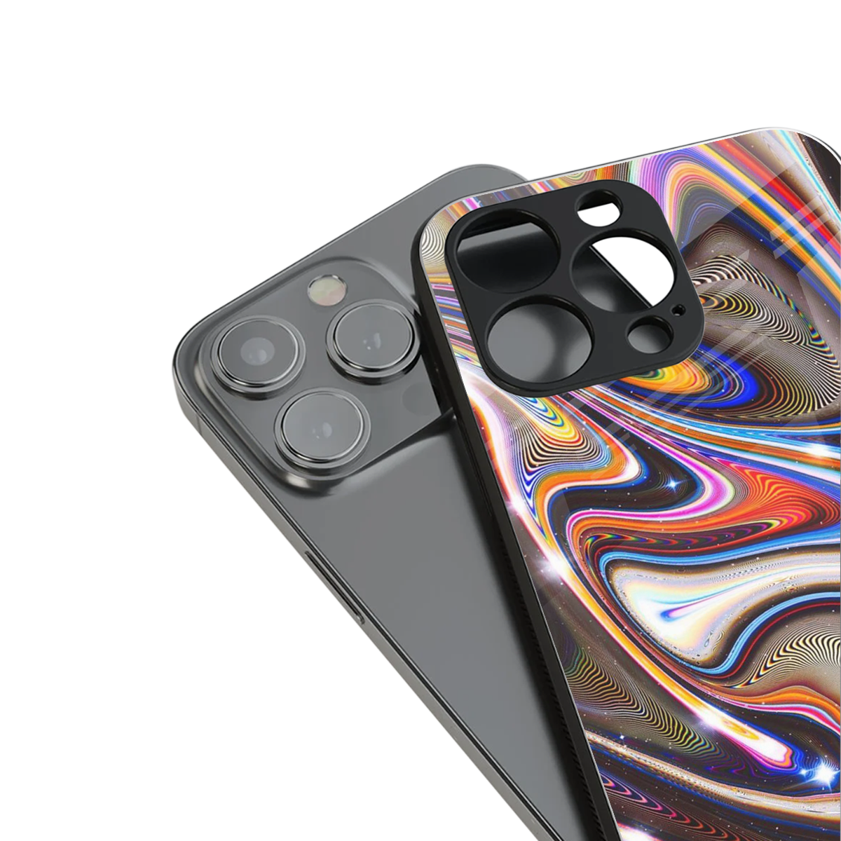 Psychedelic Marble Phone Case for Iphone 16 | Glass Case