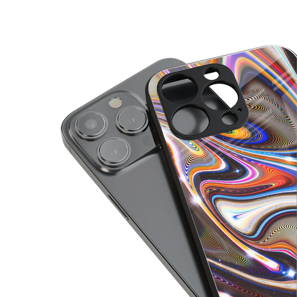 Psychedelic Marble Phone Case for Iphone 16 | Glass Case