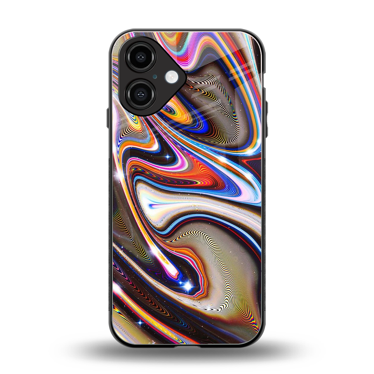 Psychedelic Marble Phone Case for Iphone 16 | Glass Case