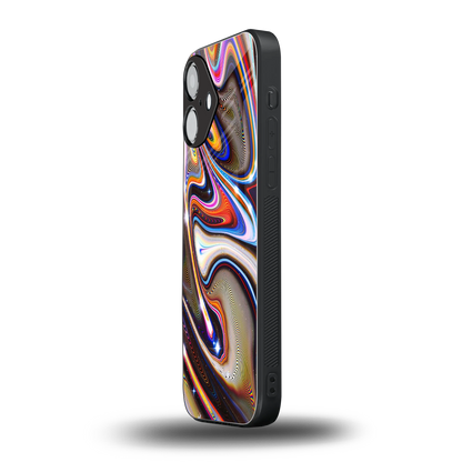 Psychedelic Marble Phone Case for Iphone 16 | Glass Case
