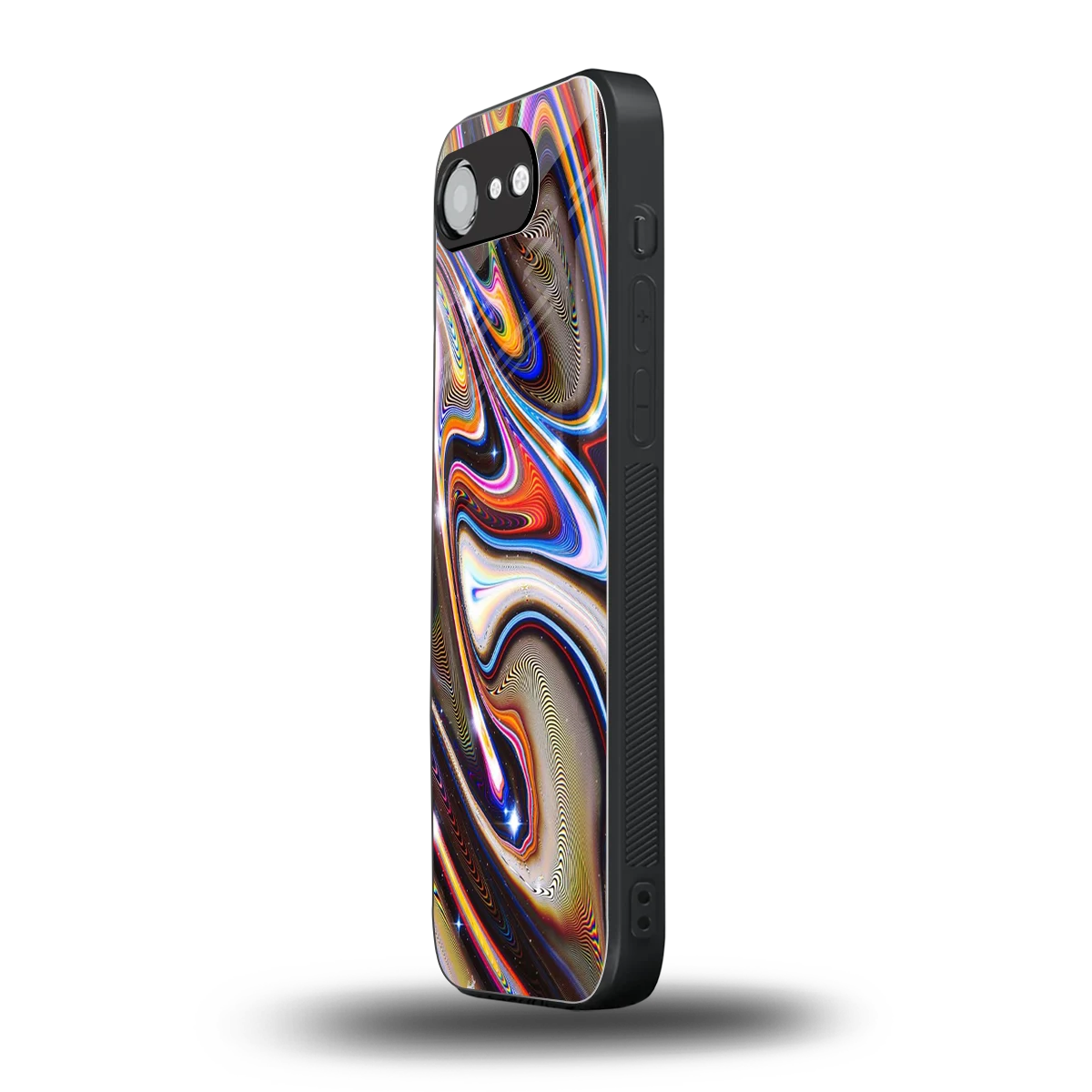 Psychedelic Marble iphone 16e mobile cover | shockproof glass phone case