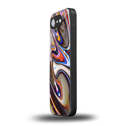 Psychedelic Marble iphone 16e mobile cover | shockproof glass phone case