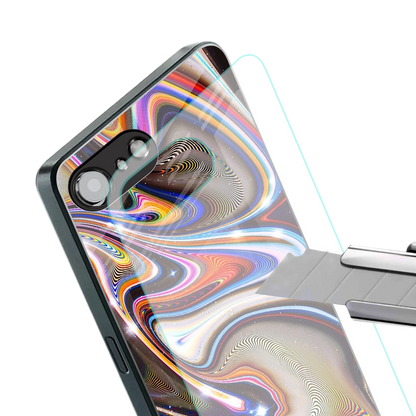 Psychedelic Marble stylish phone case for iphone 16e | glossy glass and slim fit