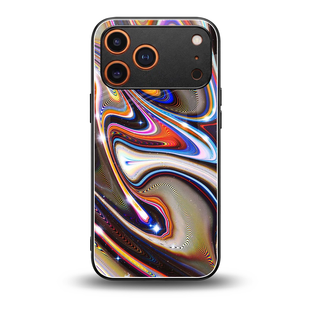 Psychedelic Marble back phone cover | glass case for iphone 17 pro