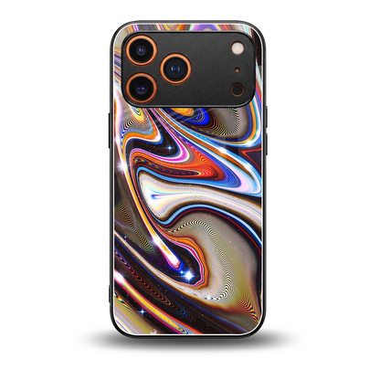 Psychedelic Marble back phone cover | glass case for iphone 17 pro