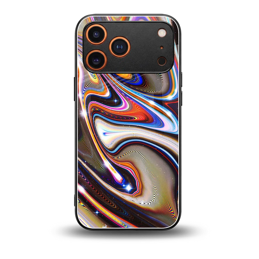 Psychedelic Marble back phone cover | glass case for iphone 17 pro max