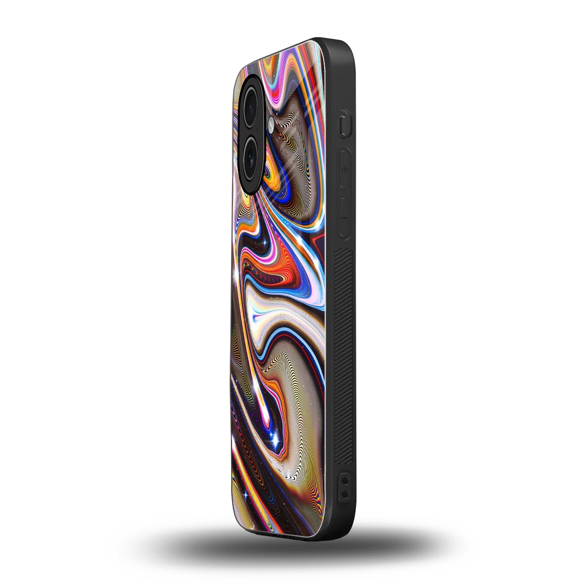 Psychedelic Marble iphone 17 mobile cover | shockproof glass phone case