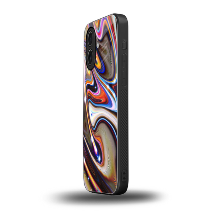 Psychedelic Marble iphone 17 mobile cover | shockproof glass phone case