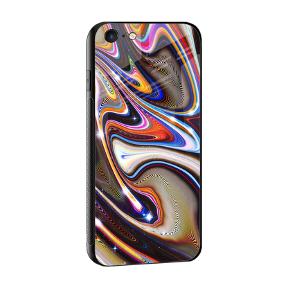 Psychedelic Marble sleek iphone 6s cover with tempered glass back and TPU edges