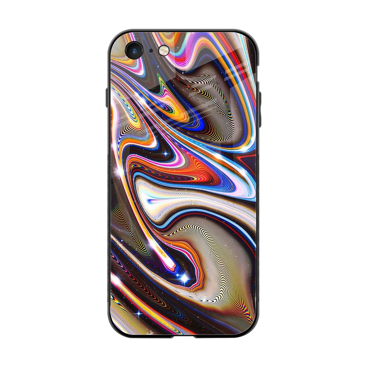 Psychedelic Marble back phone cover | glass case for iphone 7