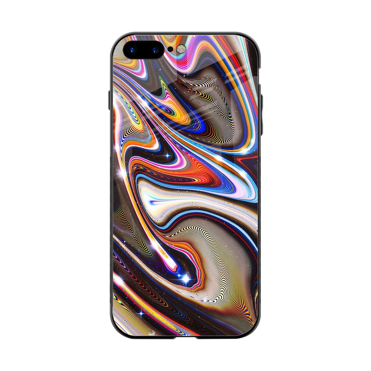 Psychedelic Marble back phone cover | glass case for iphone 8 plus