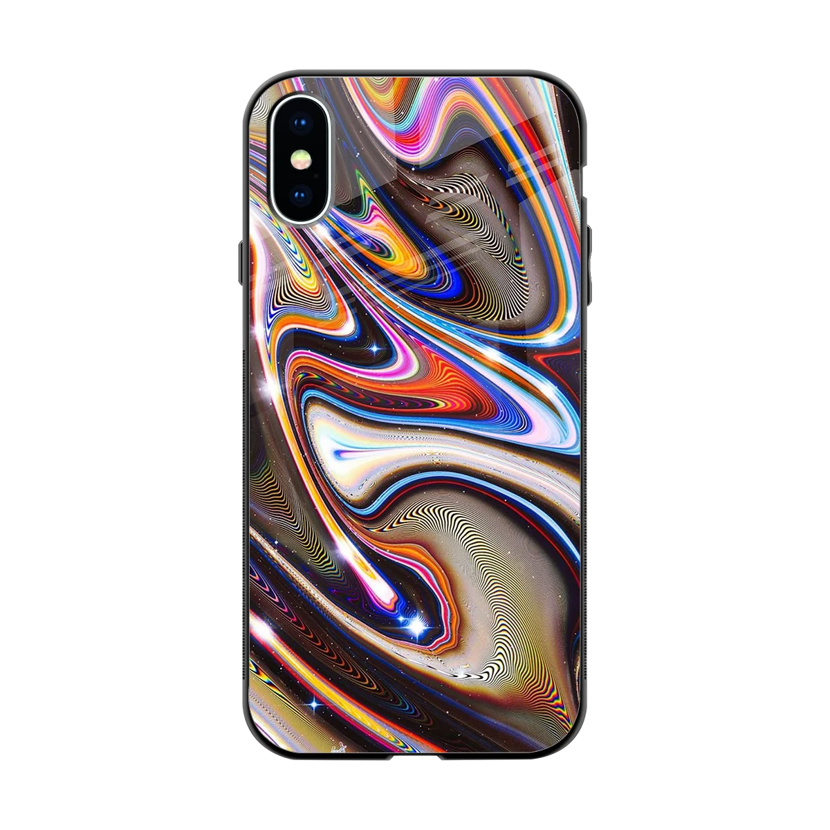 Psychedelic Marble back phone cover | glass case for iphone x