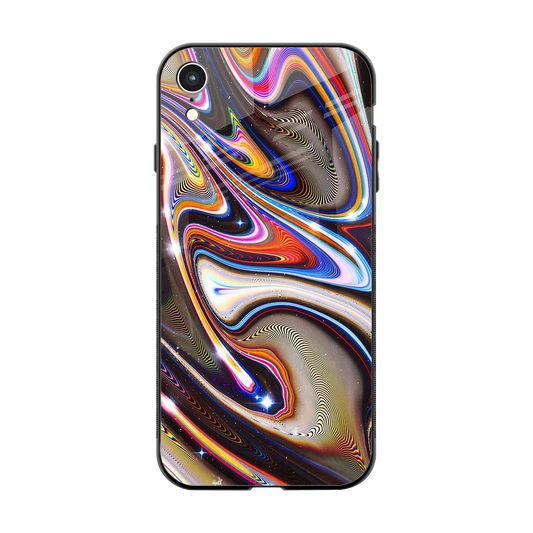 Psychedelic Marble back phone cover | glass case for iphone xr