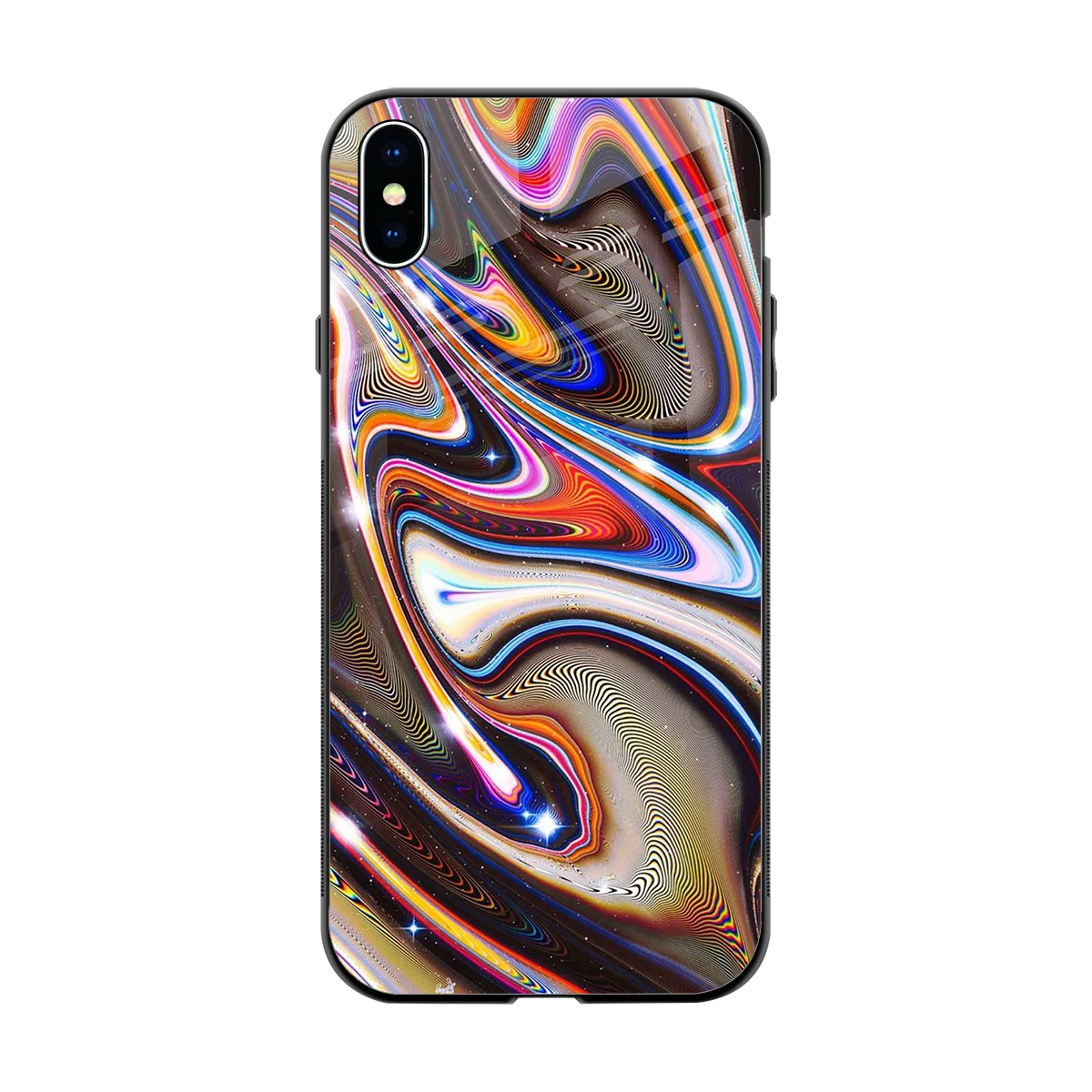 Psychedelic Marble back phone cover | glass case for iphone xs max
