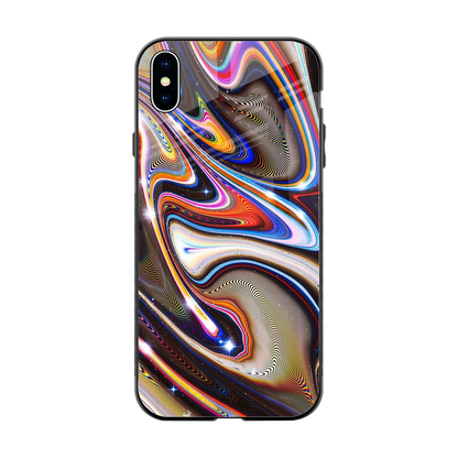 Psychedelic Marble back phone cover | glass case for iphone xs max