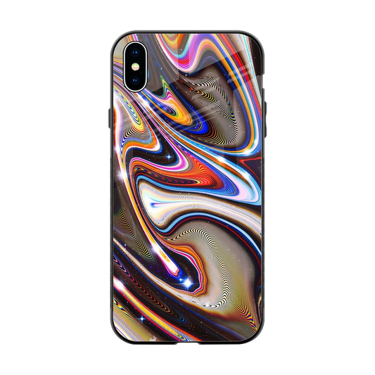 Psychedelic Marble back phone cover | glass case for iphone xs max